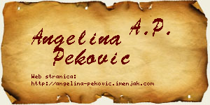 Angelina Peković vizit kartica